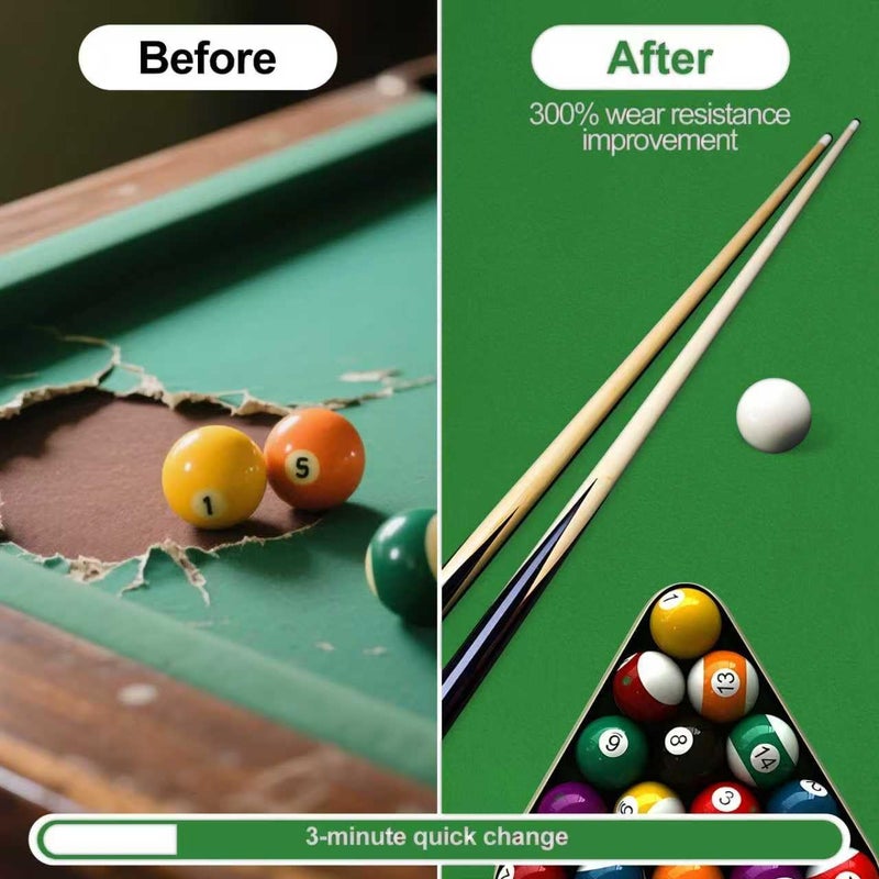 STRONGBERRY Pre-Cut Pool Table Felt Replacement Kit - 8ft Billiard Cloth w/Gloves, Strips & Tools, Felt for Pool Tables - Image 4